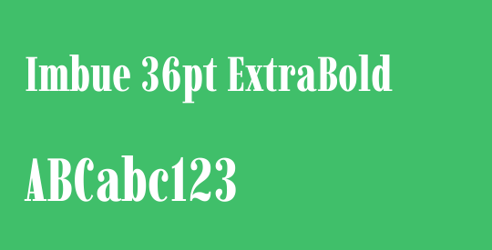 Imbue 36pt ExtraBold