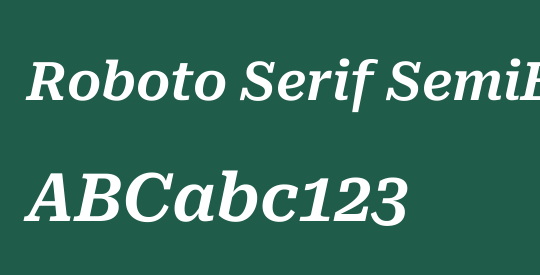 Roboto Serif SemiBold