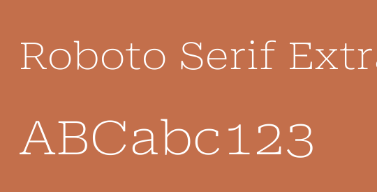 Roboto Serif ExtraExpanded Thin