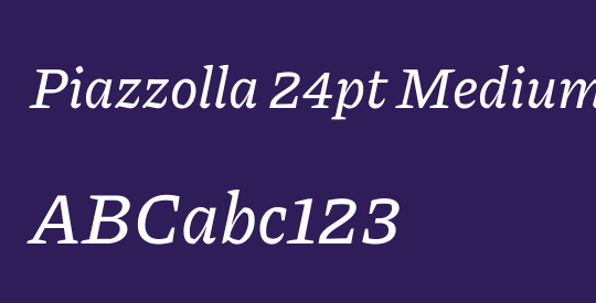 Piazzolla 24pt Medium