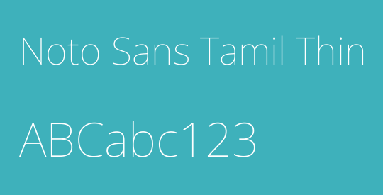 Noto Sans Tamil Thin