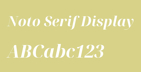 Noto Serif Display