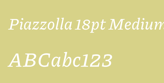 Piazzolla 18pt Medium