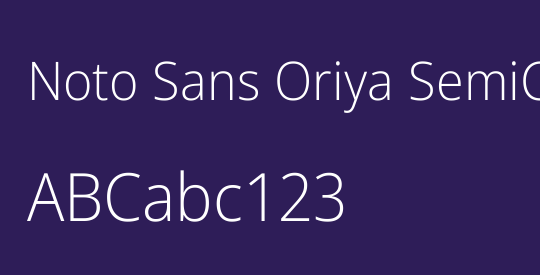 Noto Sans Oriya SemiCondensed ExtraLight