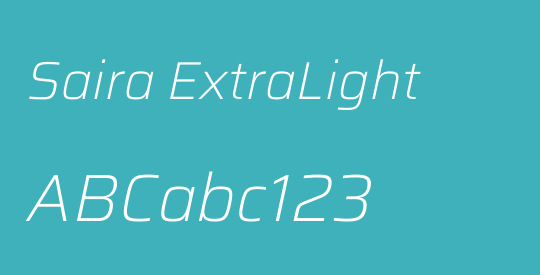 Saira ExtraLight