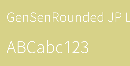 GenSenRounded JP L