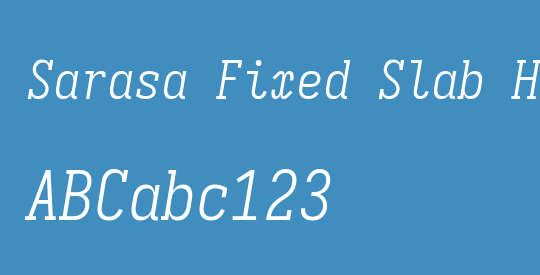 Sarasa Fixed Slab HC Light