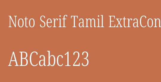 Noto Serif Tamil ExtraCondensed Light