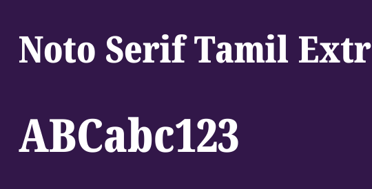 Noto Serif Tamil ExtraCondensed Black