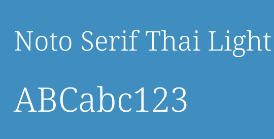 Noto Serif Thai Light