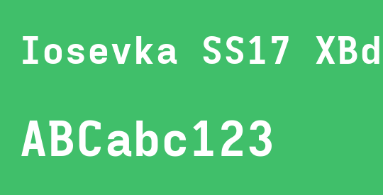 Iosevka SS17 XBdEx