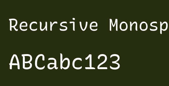 Recursive Monospace Casual