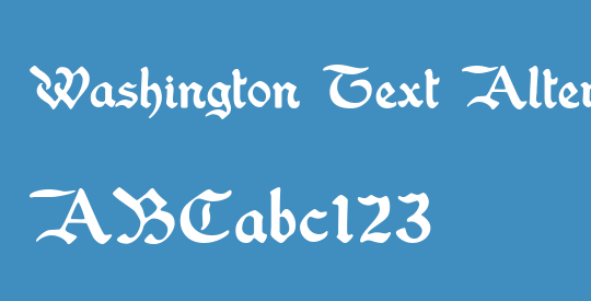 Washington Text Alternates
