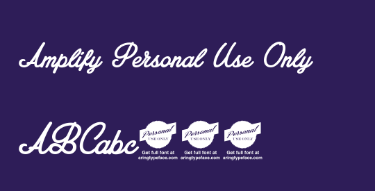 Amplify Personal Use Only