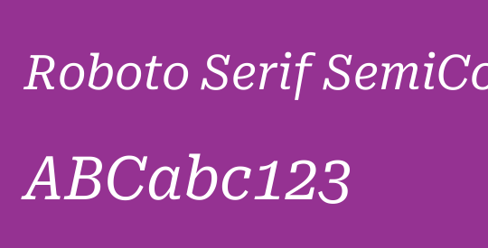 Roboto Serif SemiCondensed