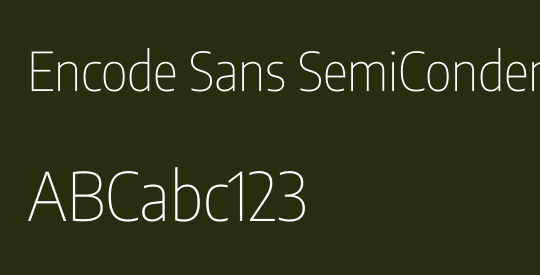 Encode Sans SemiCondensed Thin