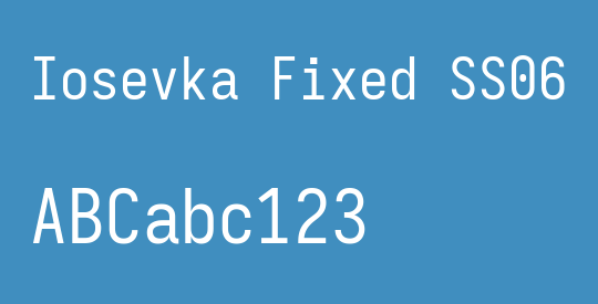 Iosevka Fixed SS06