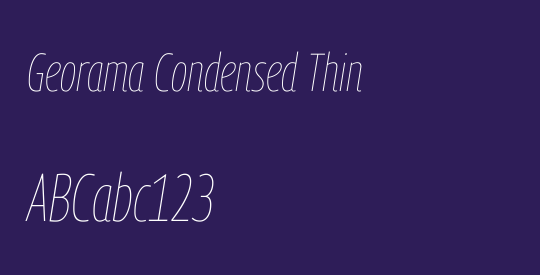 Georama Condensed Thin