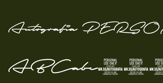 Autografia PERSONAL USE ONLY Medium