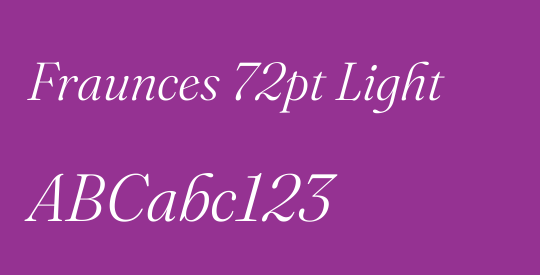 Fraunces 72pt Light