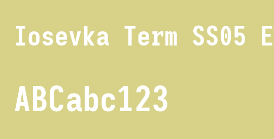 Iosevka Term SS05 Extrabold