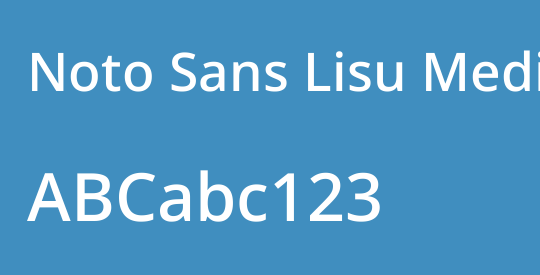 Noto Sans Lisu Medium