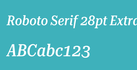 Roboto Serif 28pt ExtraCondensed Medium