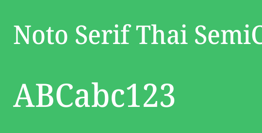 Noto Serif Thai SemiCondensed Medium