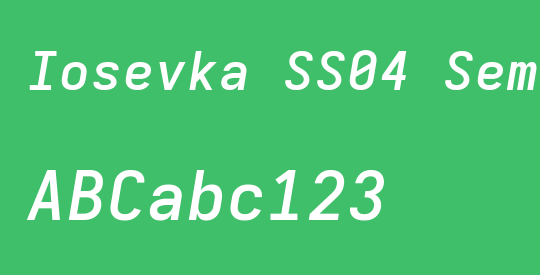 Iosevka SS04 Semibold Extended