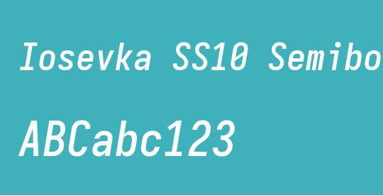 Iosevka SS10 Semibold Oblique