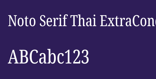 Noto Serif Thai ExtraCondensed