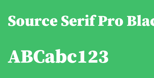 Source Serif Pro Black