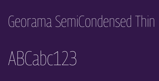 Georama SemiCondensed Thin