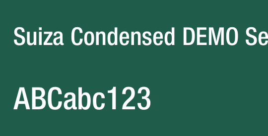 Suiza Condensed DEMO SemiBold