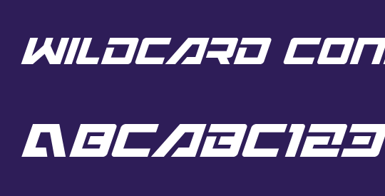 Wildcard Condensed Italic