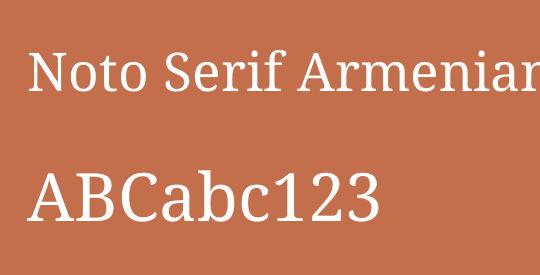 Noto Serif Armenian