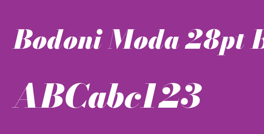 Bodoni Moda 28pt Black