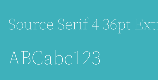 Source Serif 4 36pt ExtraLight