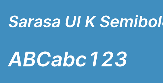 Sarasa UI K Semibold