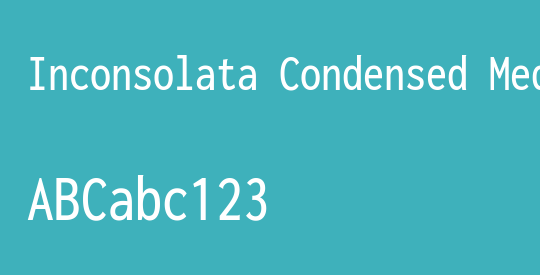 Inconsolata Condensed Medium