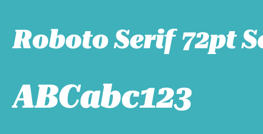 Roboto Serif 72pt SemiCondensed Black