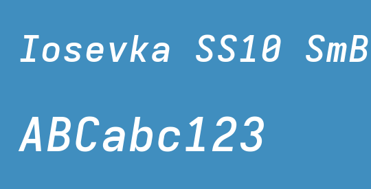 Iosevka SS10 SmBdExObl
