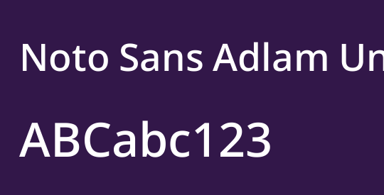 Noto Sans Adlam Unjoined Medium