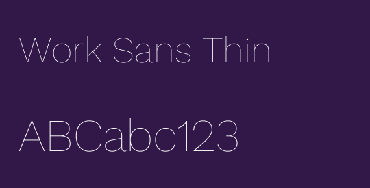 Work Sans Thin