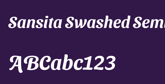 Sansita Swashed SemiBold