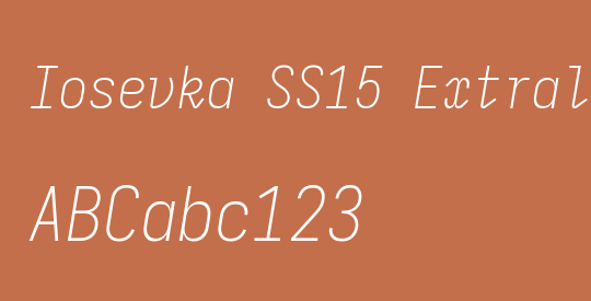 Iosevka SS15 Extralight