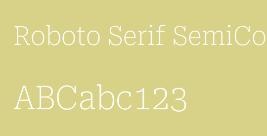 Roboto Serif SemiCondensed Thin