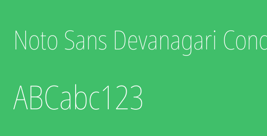 Noto Sans Devanagari Condensed Thin
