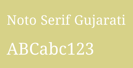 Noto Serif Gujarati