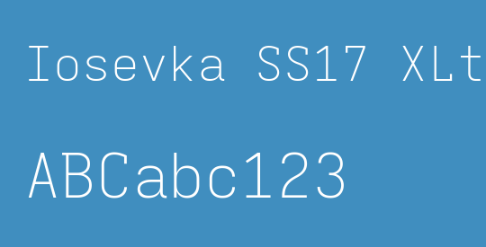 Iosevka SS17 XLtEx